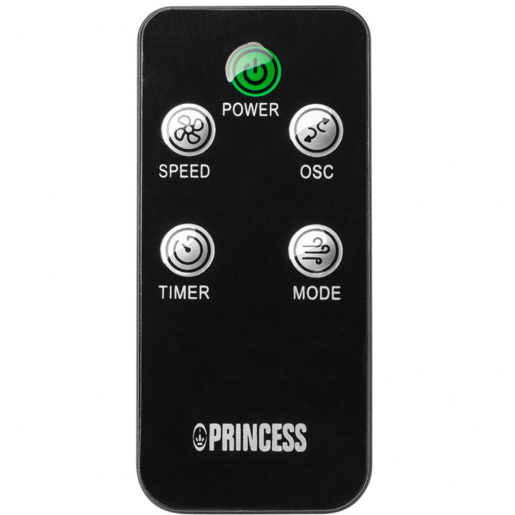 Princess Kompakt tårnvifte 80 cm med fjernkontroll og timer