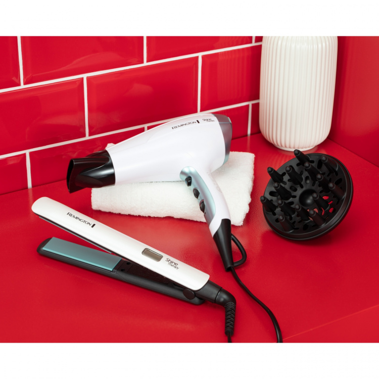 Remington Hårføner og rettetang S8500 Shine Therapy Gavepakke Remington Hårføner og rettetang S8500 Shine Therapy Gavepakke