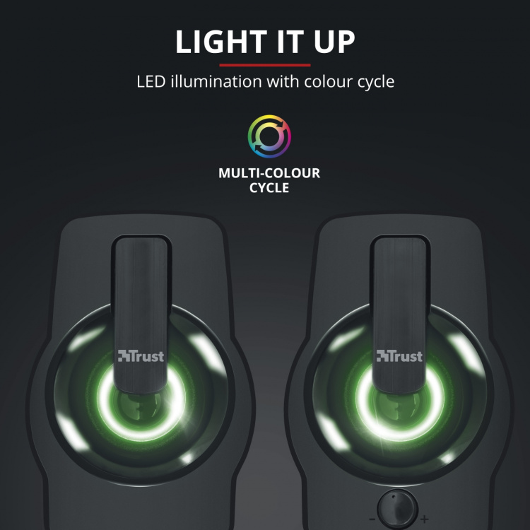 Trust Gemi 2.0 RGB-belyste høyttalere