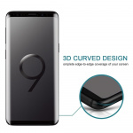 skjermbeskytter i 3D herdet glass til Samsung Galaxy S9 - Hvit