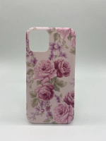 Marmor-etui med lyst blomstermønster til iPhone 11 Pro Max