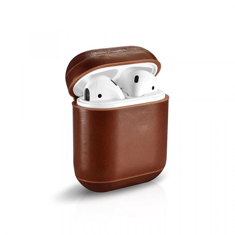 Lærveske til Apple Airpods med spenne Lærveske til Apple Airpods med spenne