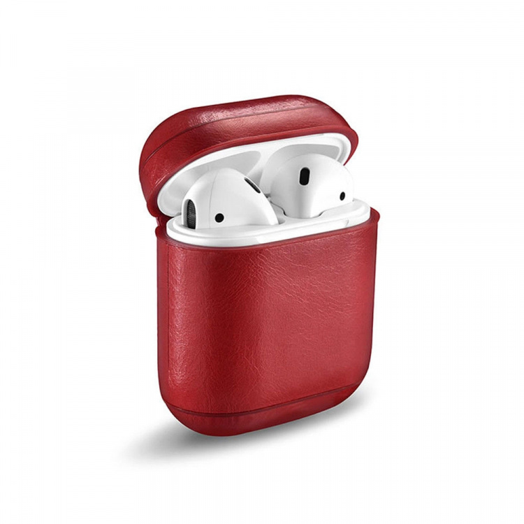 Lærveske til Apple Airpods med spenne Lærveske til Apple Airpods med spenne