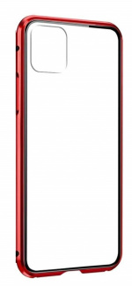 Stilig etui med fargede kanter til iPhone 12 Mini, rød