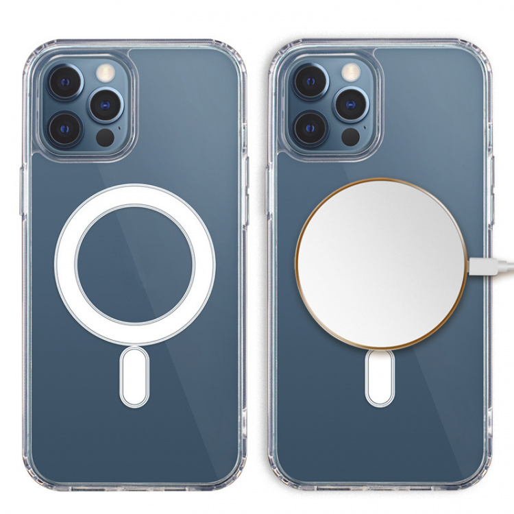 Anti Shock 1,5 mm MagSafe-skall for iPhone 16 Pro Max, gjennomsiktig