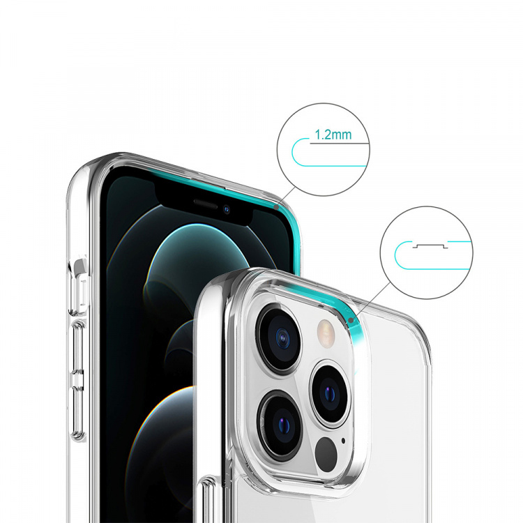 Crystal-etui til iPhone 16 Pro Max, gjennomsiktig