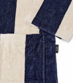 Kosta Linnewäfveri Velourbadekåpe, Navy/Sand, S/M