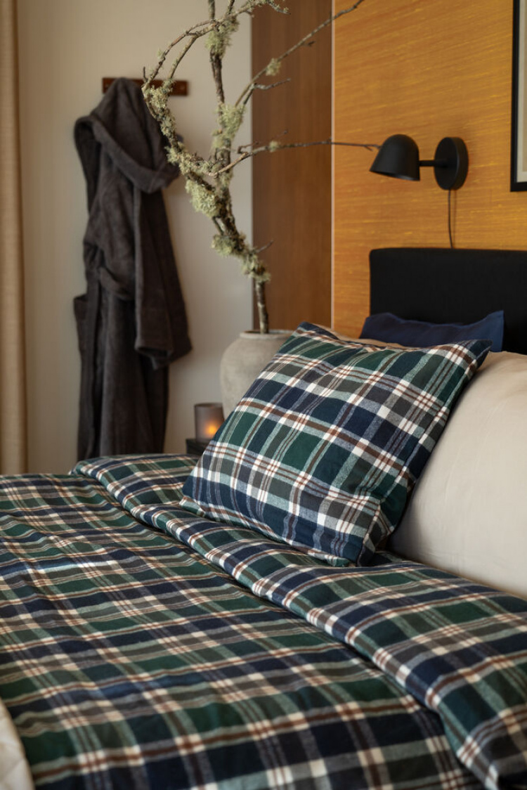 Lord Nelson Mellbyn Flanell Sengesett, grønn