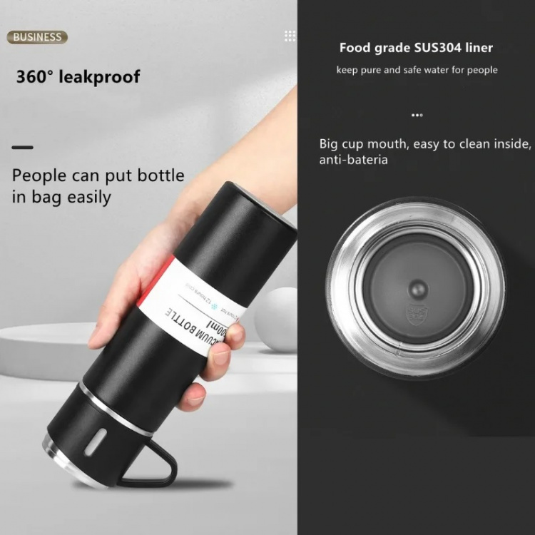 Herzberg HG-04210 Termos i rustfritt stål, 500 ml