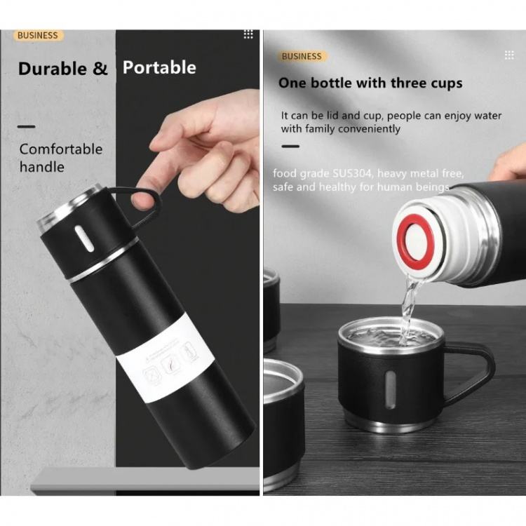 Herzberg HG-04210 Termos i rustfritt stål, 500 ml