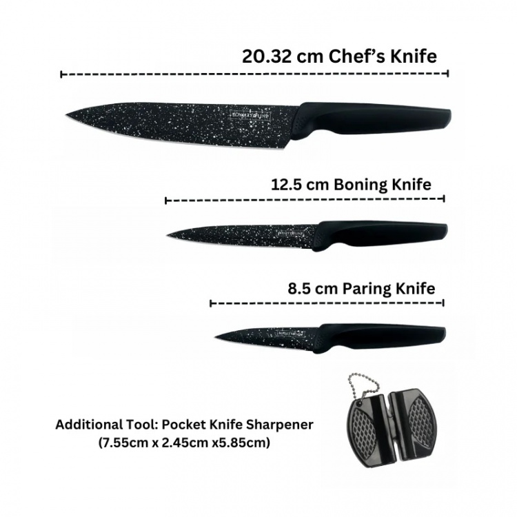 Royalty Line RL-MB3B 3-delt knivsett med miniknivsliper