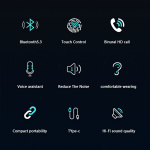 ET03 True Wireless Bluetooth-hodetelefoner, svart ET03 True Wireless Bluetooth-hodetelefoner, svart