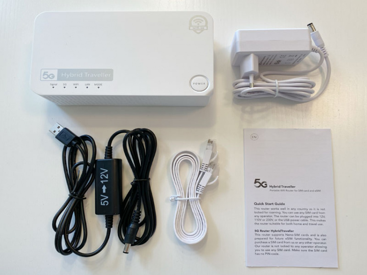 5G Hybrid Traveller bærbar wifi-ruter for SIM- og eSIM-kort