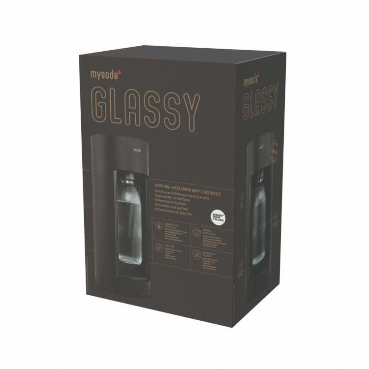 Mysoda Glassy kullsyremaskin, svart,Fyndvara Mysoda Glassy kullsyremaskin, svart,Fyndvara