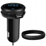 FM-sender med Bluetooth handsfree, QC 3.0 lader