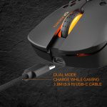 DELTACO GAMING DM220 Trådløs lettvekts gamingmus, RGB, svart DELTACO GAMING DM220 Trådløs lettvekts gamingmus, RGB, svart