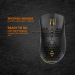 DELTACO GAMING DM220 Trådløs lettvekts gamingmus, RGB, svart DELTACO GAMING DM220 Trådløs lettvekts gamingmus, RGB, svart