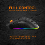 DELTACO GAMING DM220 Trådløs lettvekts gamingmus, RGB, svart DELTACO GAMING DM220 Trådløs lettvekts gamingmus, RGB, svart