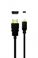 QNECT Høyhastighets HDMI-kabel med Ethernet A - D, 2 m