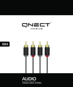 QNECT Phono 2xRCA hann - 2xRCA hann, 10m