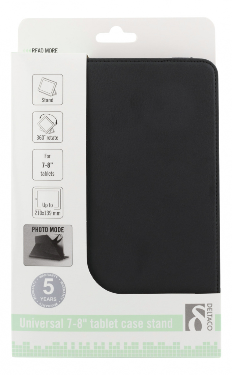 DELTACO Universelt nettbrettdeksel, 7/8