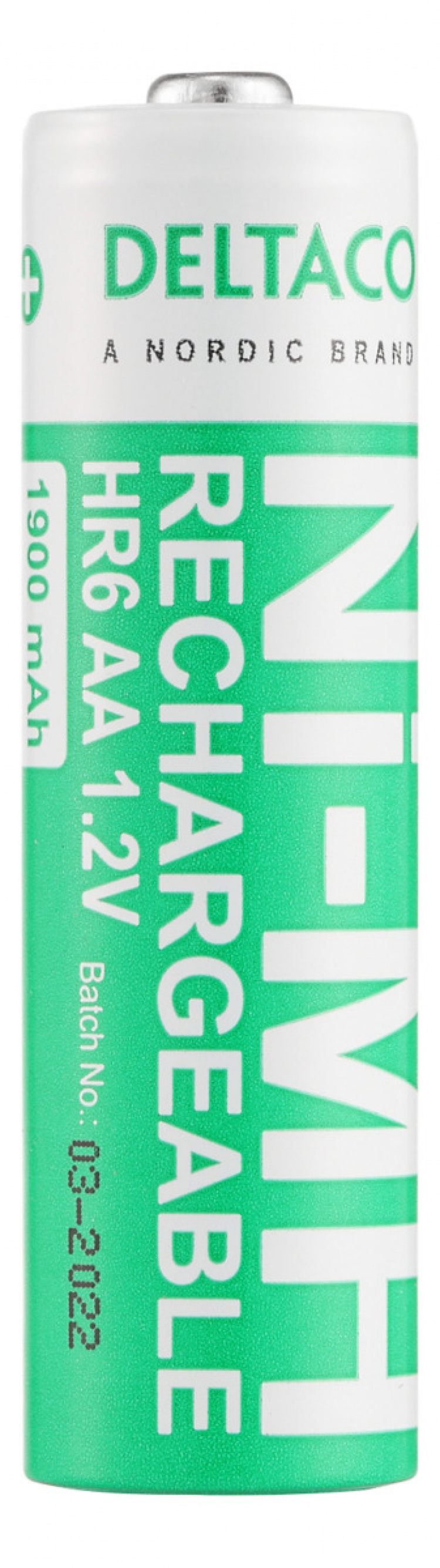 DELTACO Ultimate Ni-Mh oppladbar, LR6/AA-størrelse, 1900 mAh, 4-pk (SG)