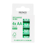 DELTACO Ultimate Ni-Mh oppladbar, LR6/AA-størrelse, 2300 mAh, 4-pk (SG)