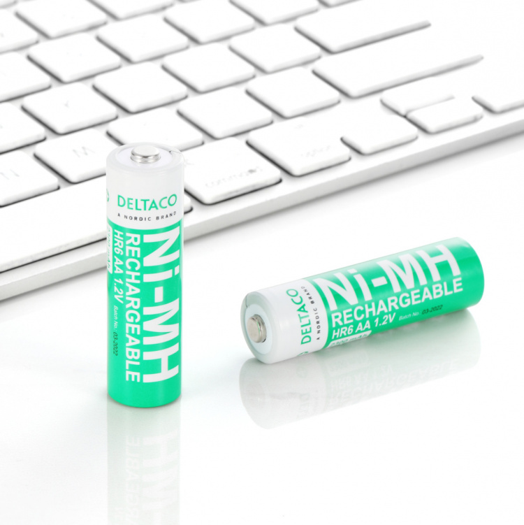 DELTACO Ultimate Ni-Mh oppladbar, LR6/AA-størrelse, 2300 mAh, 4-pk (SG)