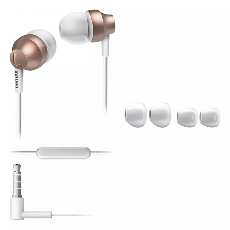 Philips Chromz In-ear headphones w/mic, Rosegold