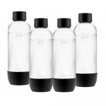 4-pack AGA AQVIA PET-flaska, 1L, Svart 4-pack AGA AQVIA PET-flaska, 1L, Svart