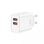 XO wall charger CE34 2x USB 2,4A white