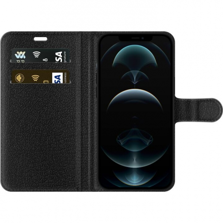 Lommeboketui til Apple iPhone 12 Pro Max med Gullglans motiv