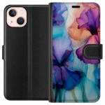 Lommeboketui til Apple iPhone 13 mini med Magiske blomster motiv Lommeboketui til Apple iPhone 13 mini med Magiske blomster motiv