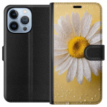 Lommeboketui til Apple iPhone 13 Pro med Porselensblomst motiv Lommeboketui til Apple iPhone 13 Pro med Porselensblomst motiv