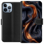 Lommeboketui til Apple iPhone 13 Pro Max med Brennende silke motiv