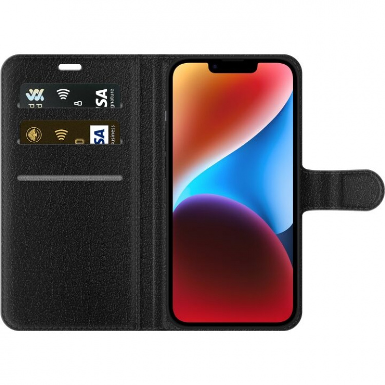 Lommeboketui til Apple iPhone 14 med Magiske blomster motiv