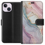Lommeboketui til Apple iPhone 14 med Marmor motiv
