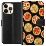Lommeboketui til Apple iPhone 14 Pro Max med Pizza motiv