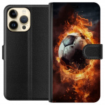 Lommeboketui til Apple iPhone 14 Pro Max med Fotball motiv
