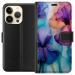 Lommeboketui til Apple iPhone 15 Pro med Magiske blomster motiv