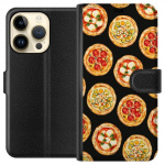 Lommeboketui til Apple iPhone 15 Pro med Pizza motiv
