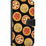 Lommeboketui til Apple iPhone 15 Plus med Pizza motiv
