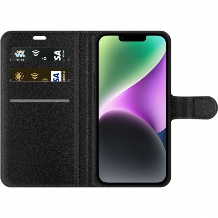 Lommeboketui til Apple iPhone 15 Plus med Hjerte motiv Lommeboketui til Apple iPhone 15 Plus med Hjerte motiv