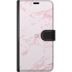 Lommeboketui til Apple iPhone XS Max med Rosa Hjerte motiv
