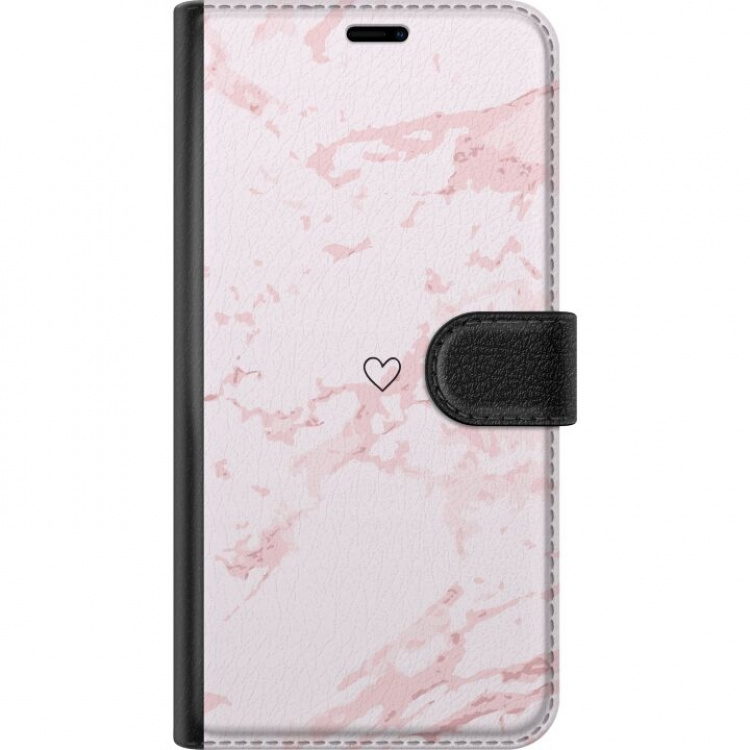 Lommeboketui til Apple iPhone XS Max med Rosa Hjerte motiv
