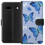 Lommeboketui til Google Pixel 7a med Blå sommerfugler motiv