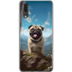 Mobildeksel til Huawei P20 med Glad Hund motiv