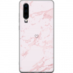 Mobildeksel til Huawei P30 med Rosa Hjerte motiv