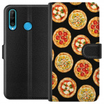 Lommeboketui til Huawei P30 lite med Pizza motiv