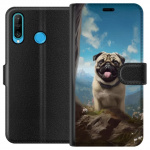 Lommeboketui til Huawei P30 lite med Glad Hund motiv